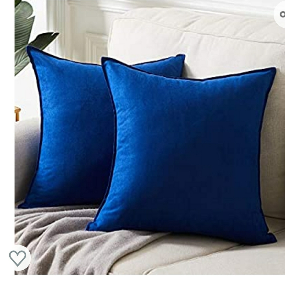 2 pieces Pillows Covers/ Blue